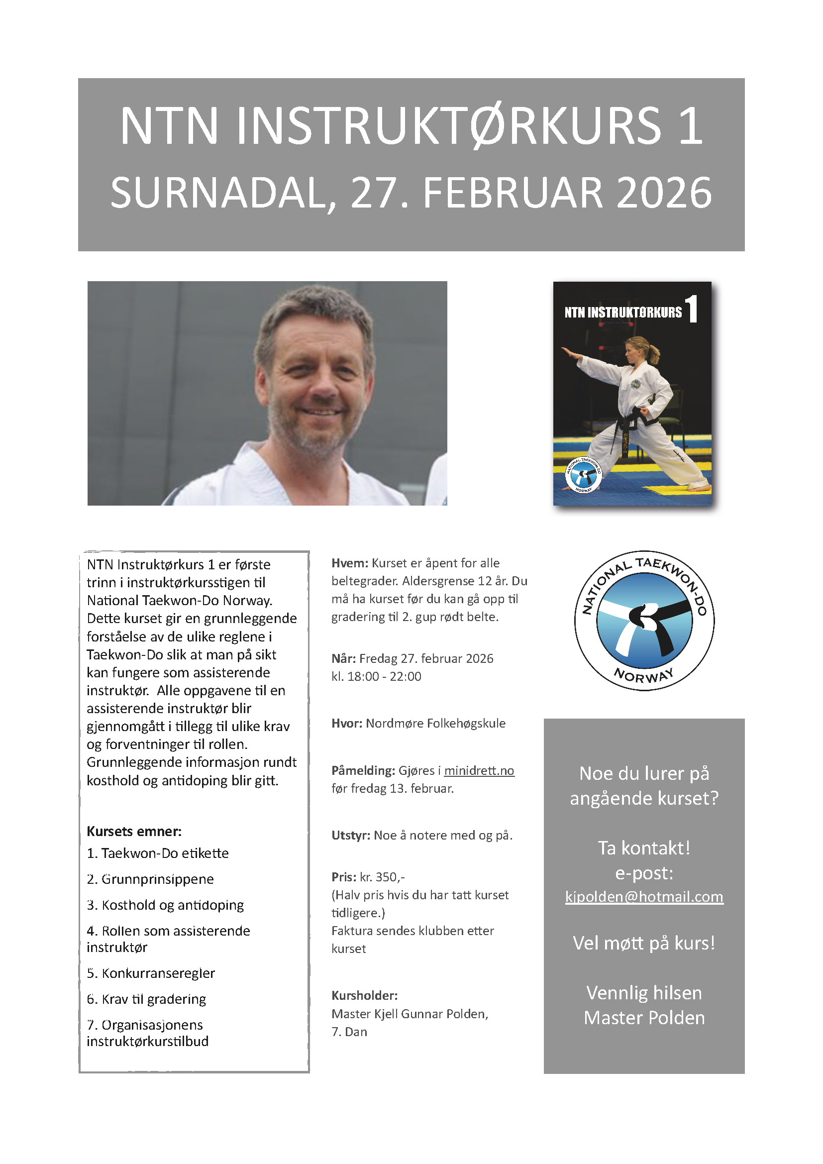 invitasjon instruktørkurs 1